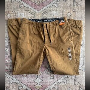 Men's Brown Drawstring Casual Pants Amplify